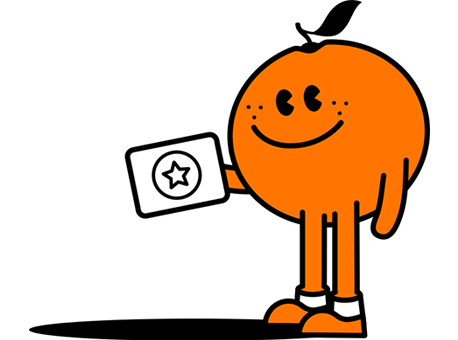 Peely Tangerine Mascot Jumping For Joy