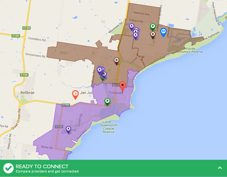 Map of NBN rollout in Torquay