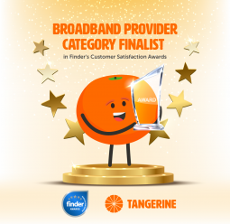 Tangerine named finalist in the Broadband category of the Finder Telco Awards